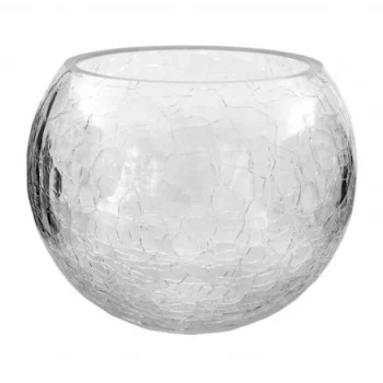Ваза EVIS Аттикус-2069, h18см, шар, стекло, прозрачный с декором кракле, 9506 01 2069